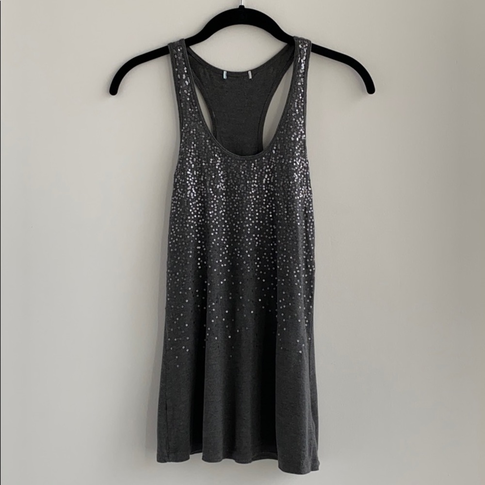 Old Navy Graphite Sparkle Tank XS